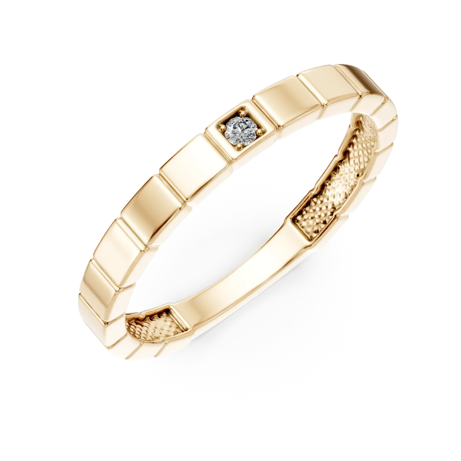 Inel din aur galben cu zirconia