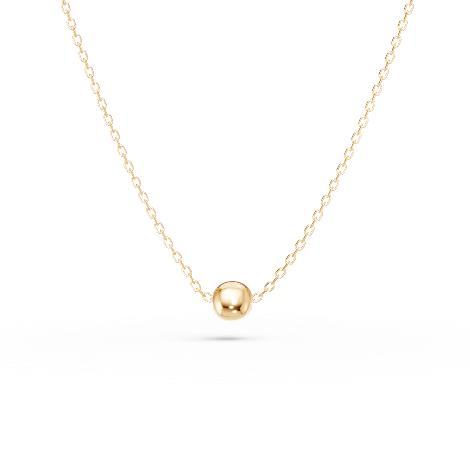 Lant cu pandantiv bila din aur galben