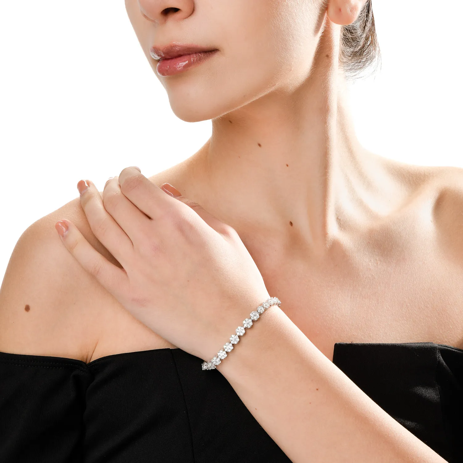 Bratara tennis din argint cu zirconii - imagine 4