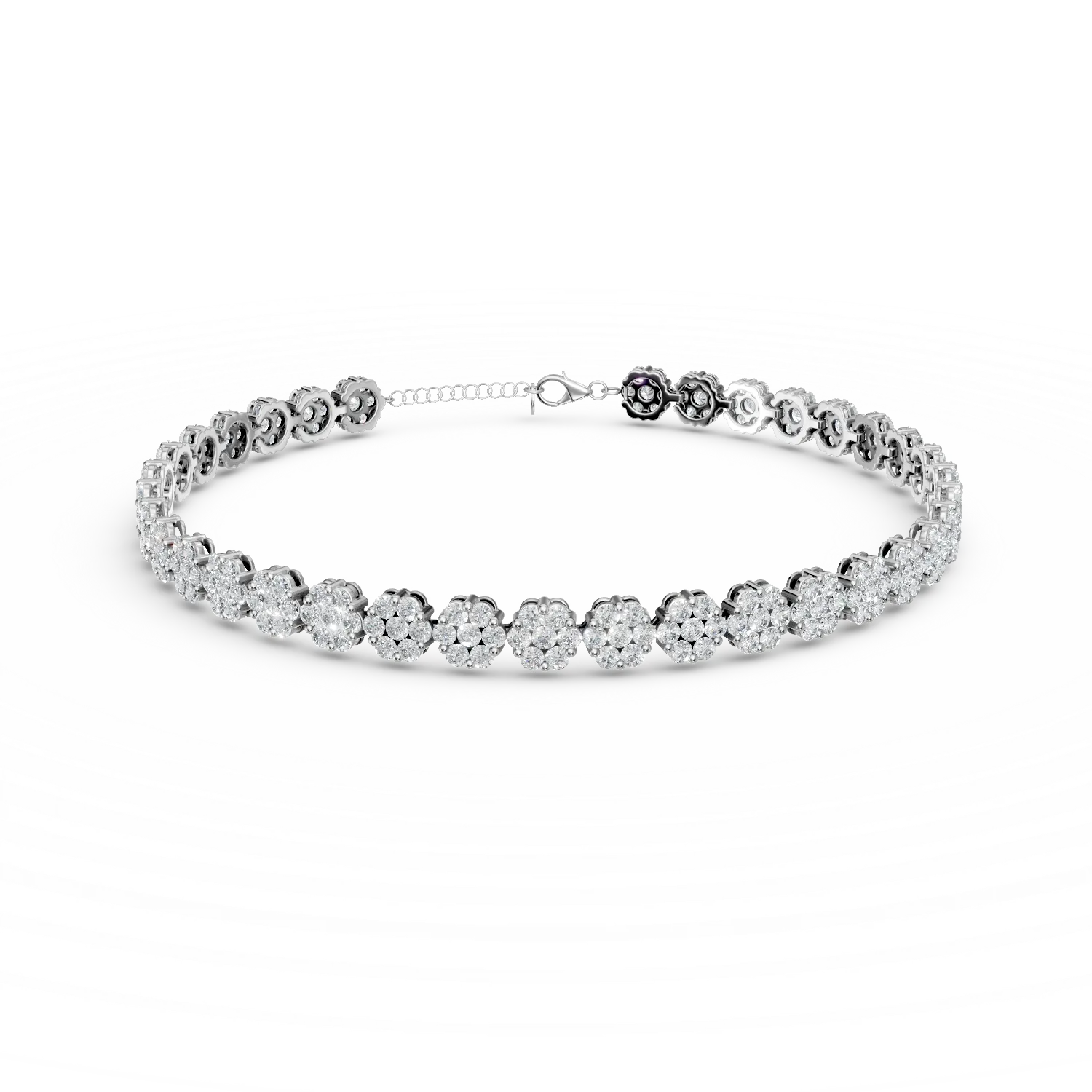 Bratara tennis din argint cu zirconii