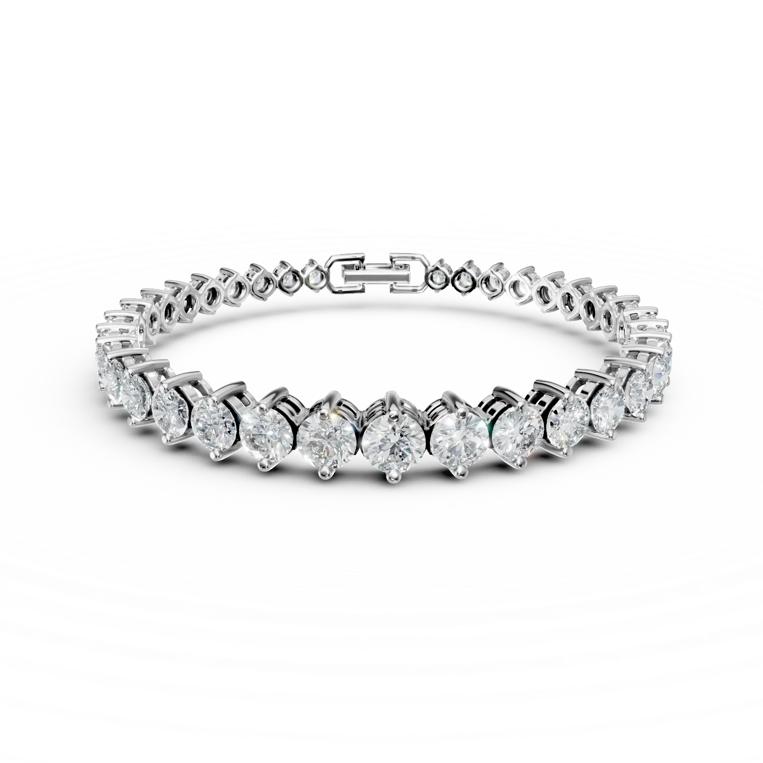 Bratara tennis din argint cu zirconii