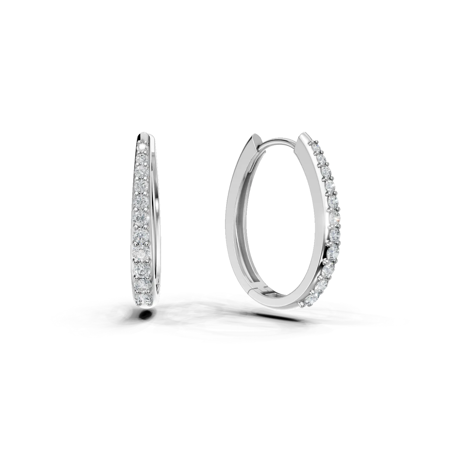 Cercei creole din aur alb cu zirconii Apparel & Accessories > Jewelry > Earrings DAAR 2 Cercei creole din aur alb cu zirconii Apparel & Accessories > Jewelry > Earrings DAAR 2