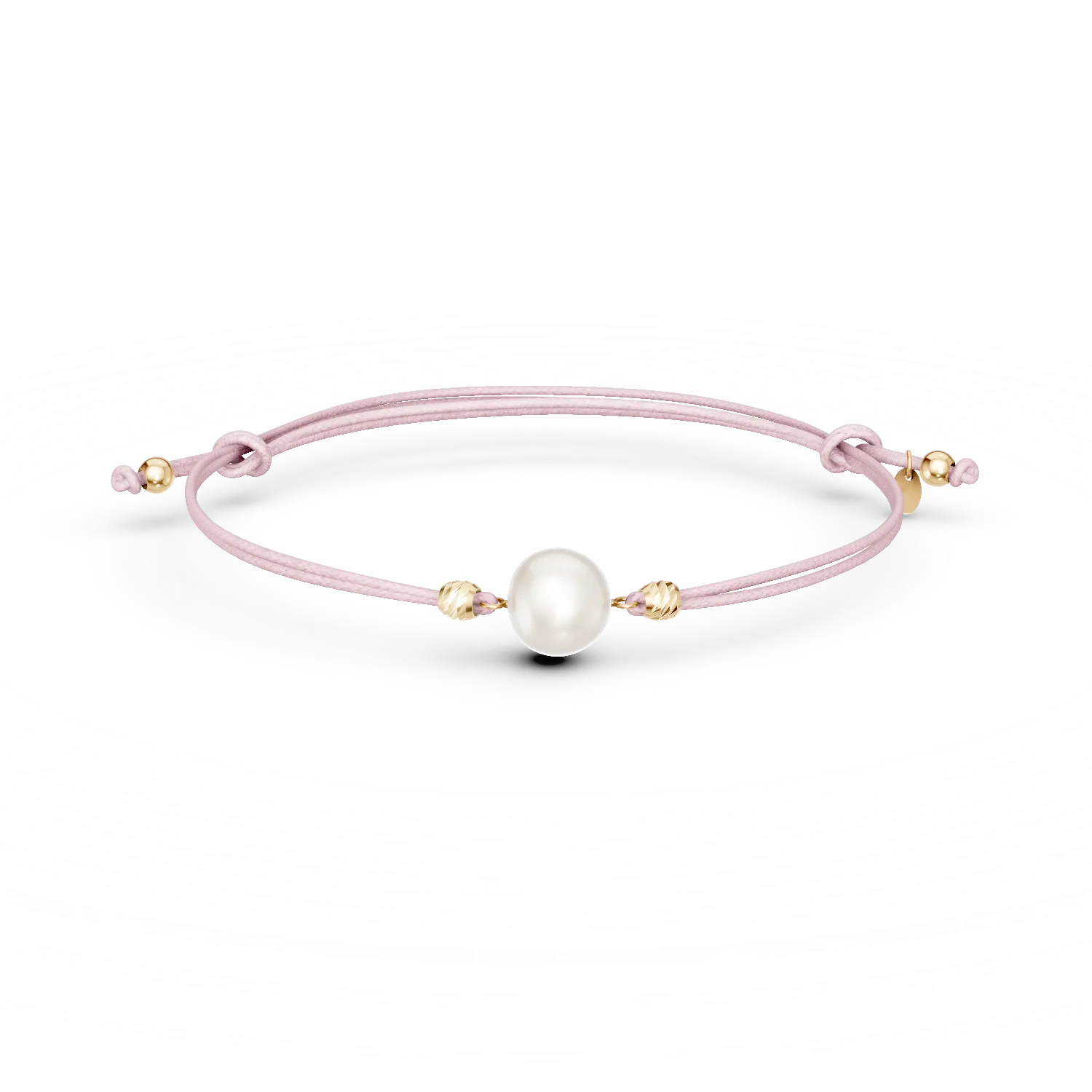 Bratara din aur galben cu snur si perla de cultura
