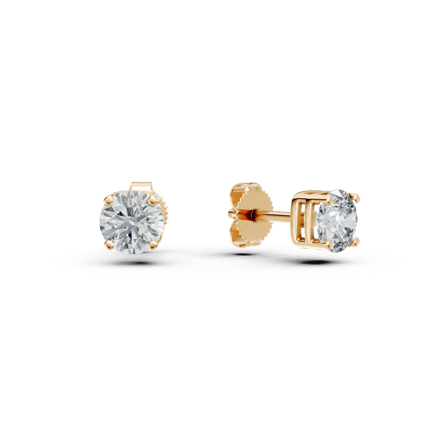 Cercei din aur galben cu zirconii solitaire Apparel & Accessories > Jewelry > Earrings DAAR 2 Cercei din aur galben cu zirconii solitaire Apparel & Accessories > Jewelry > Earrings DAAR 2
