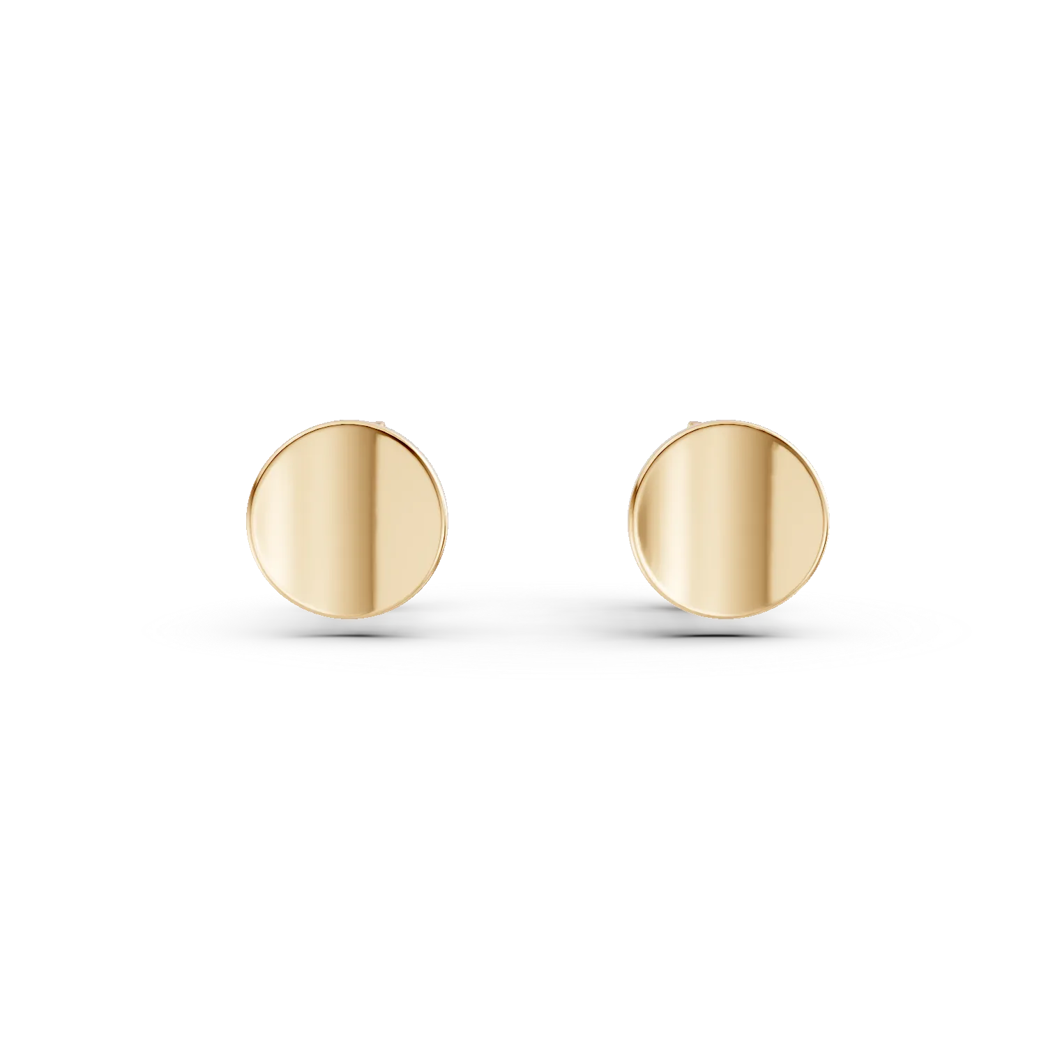 Cercei geometrici din aur galben