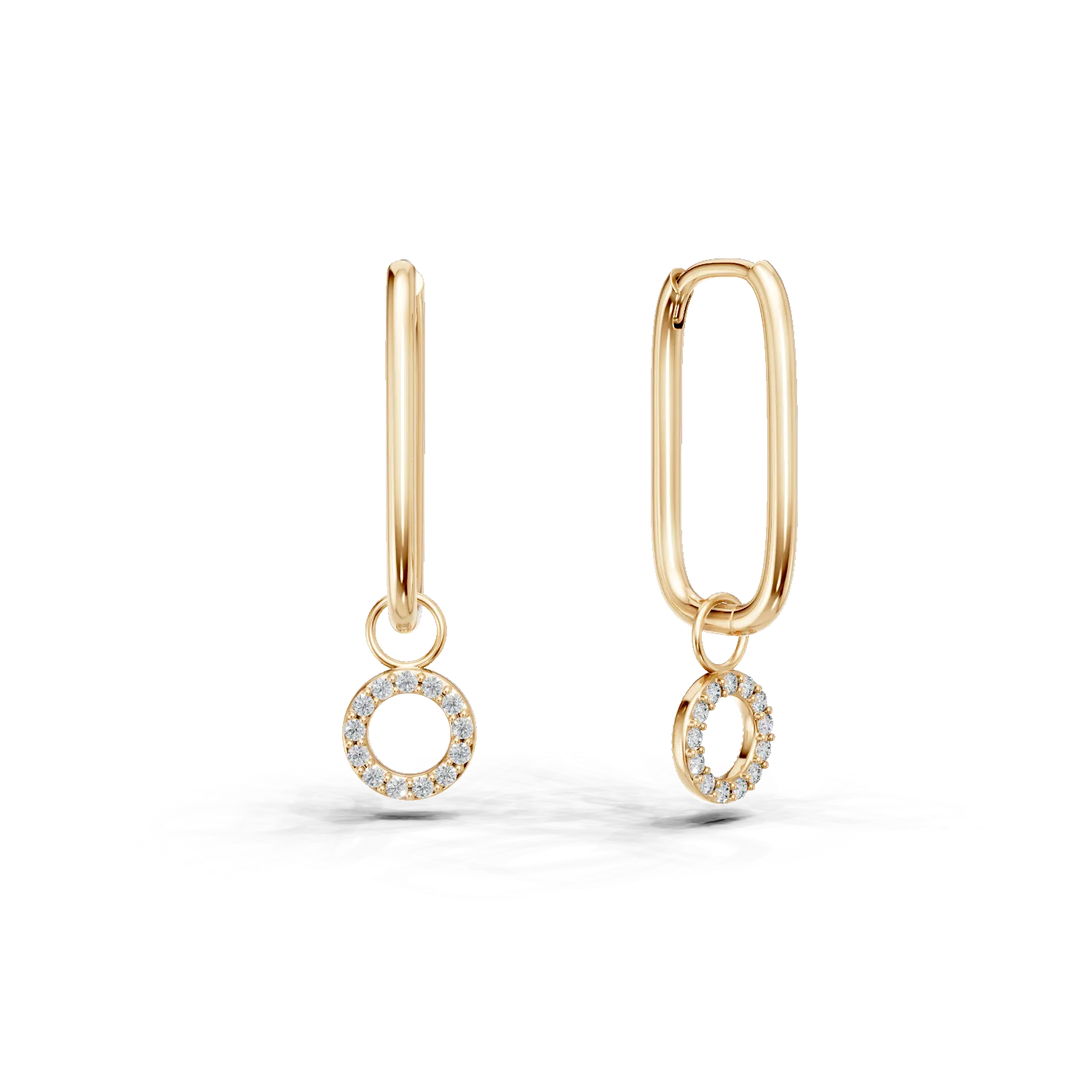 Cercei geometrici din aur galben cu zirconii Apparel & Accessories > Jewelry > Earrings DAAR 2 Cercei geometrici din aur galben cu zirconii Apparel & Accessories > Jewelry > Earrings DAAR 2