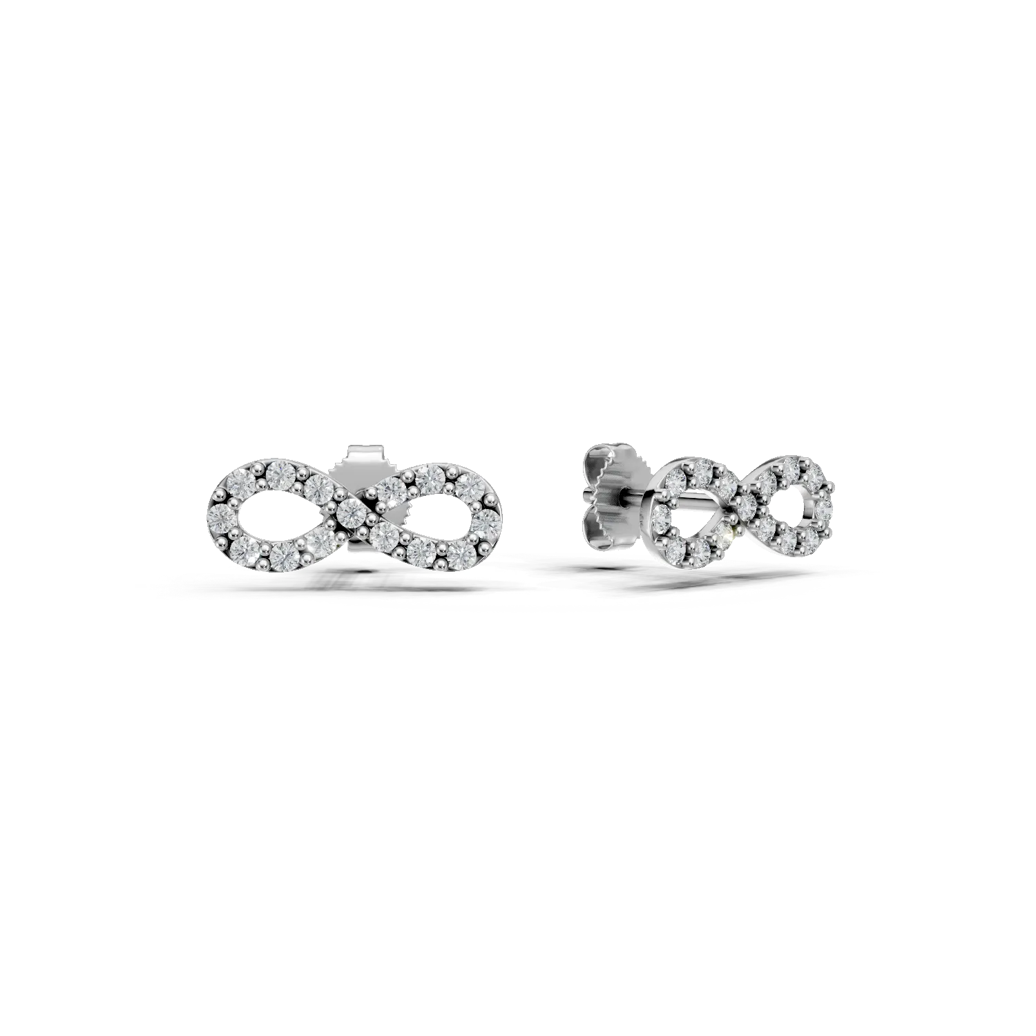 Cercei cu infinit din aur alb cu zirconii Apparel & Accessories > Jewelry > Earrings DAAR 2 Cercei cu infinit din aur alb cu zirconii Apparel & Accessories > Jewelry > Earrings DAAR 2