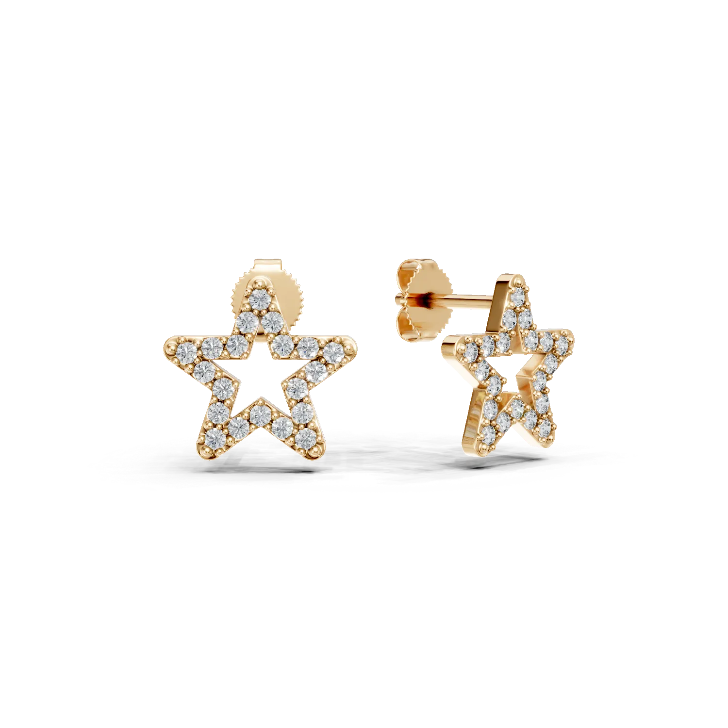 Cercei stelute din aur galben cu zirconii Apparel & Accessories > Jewelry > Earrings DAAR 2 Cercei stelute din aur galben cu zirconii Apparel & Accessories > Jewelry > Earrings DAAR 2