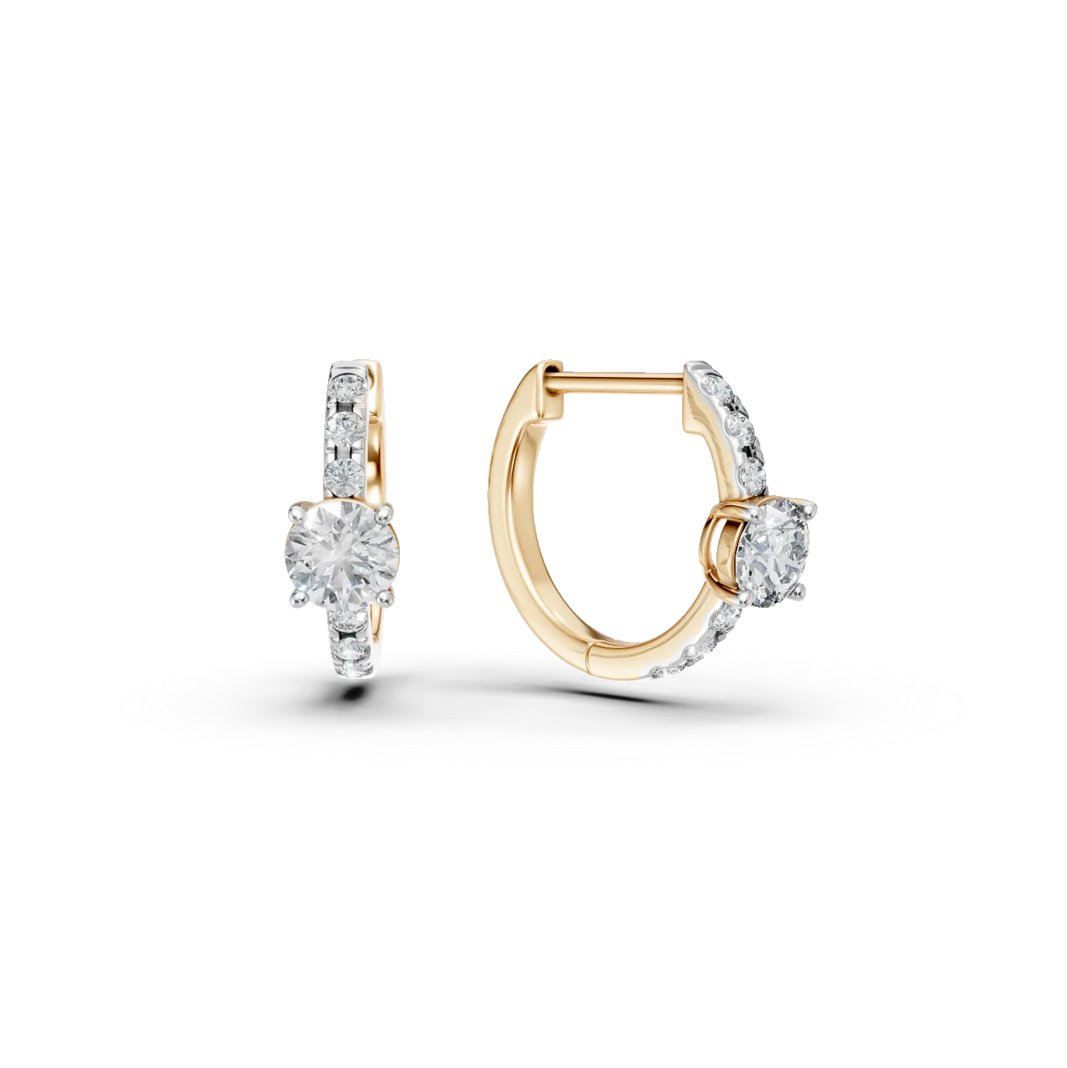 Cercei creole din aur galben cu diamante de 0.7ct create in laborator Apparel & Accessories > Jewelry > Earrings DAAR 2 Cercei creole din aur galben cu diamante de 0.7ct create in laborator Apparel & Accessories > Jewelry > Earrings DAAR 2