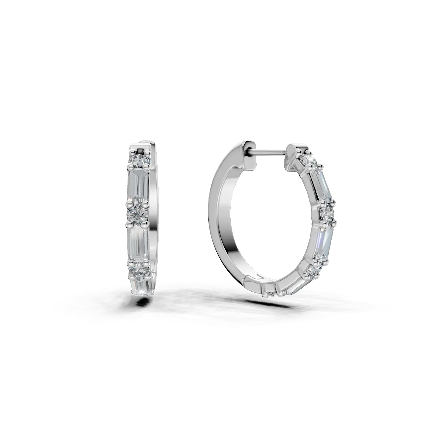 Cercei creole din aur alb cu diamante de 0.9ct create in laborator Apparel & Accessories > Jewelry > Earrings DAAR 2 Cercei creole din aur alb cu diamante de 0.9ct create in laborator Apparel & Accessories > Jewelry > Earrings DAAR 2