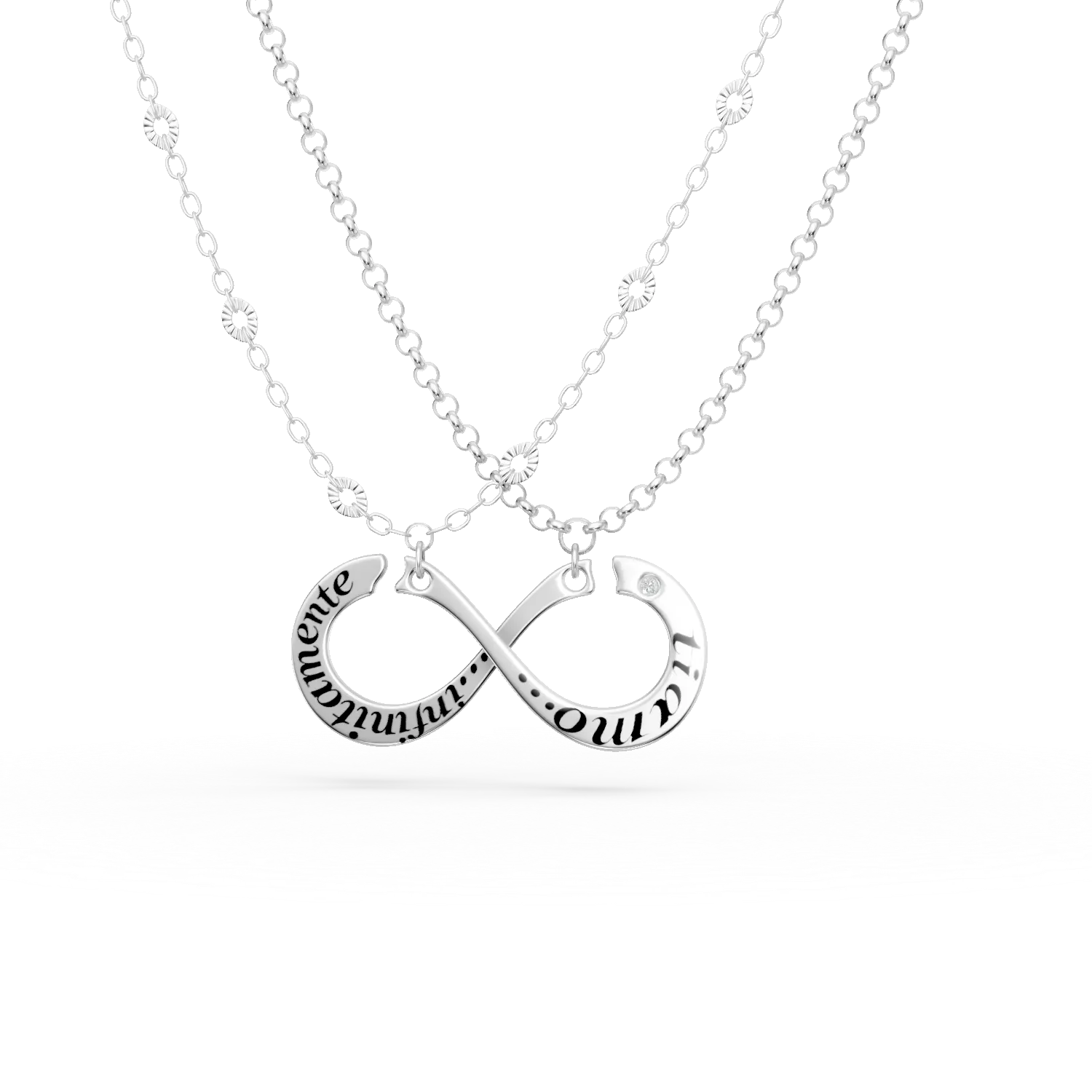 Lant cu pandantiv infinit din argint cu zirconii Apparel & Accessories > Jewelry > Necklaces DAAR 2 Lant cu pandantiv infinit din argint cu zirconii Apparel & Accessories > Jewelry > Necklaces DAAR 2