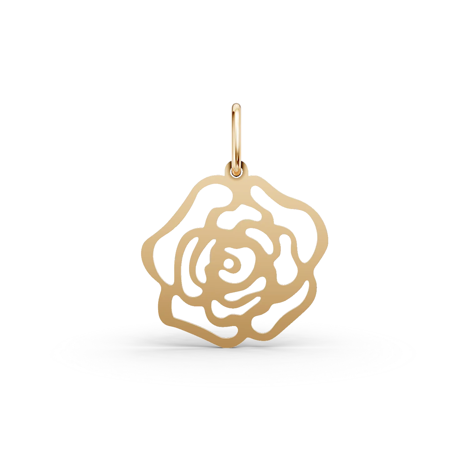 Pandantiv floare din aur galben