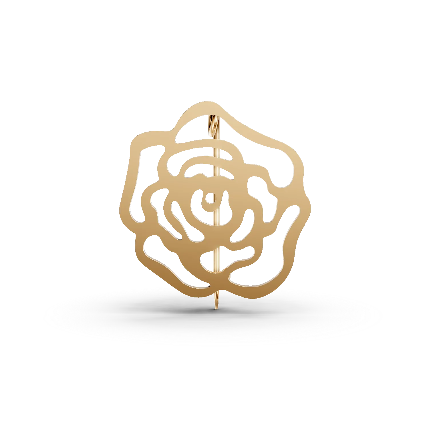 Brosa floare din aur galben