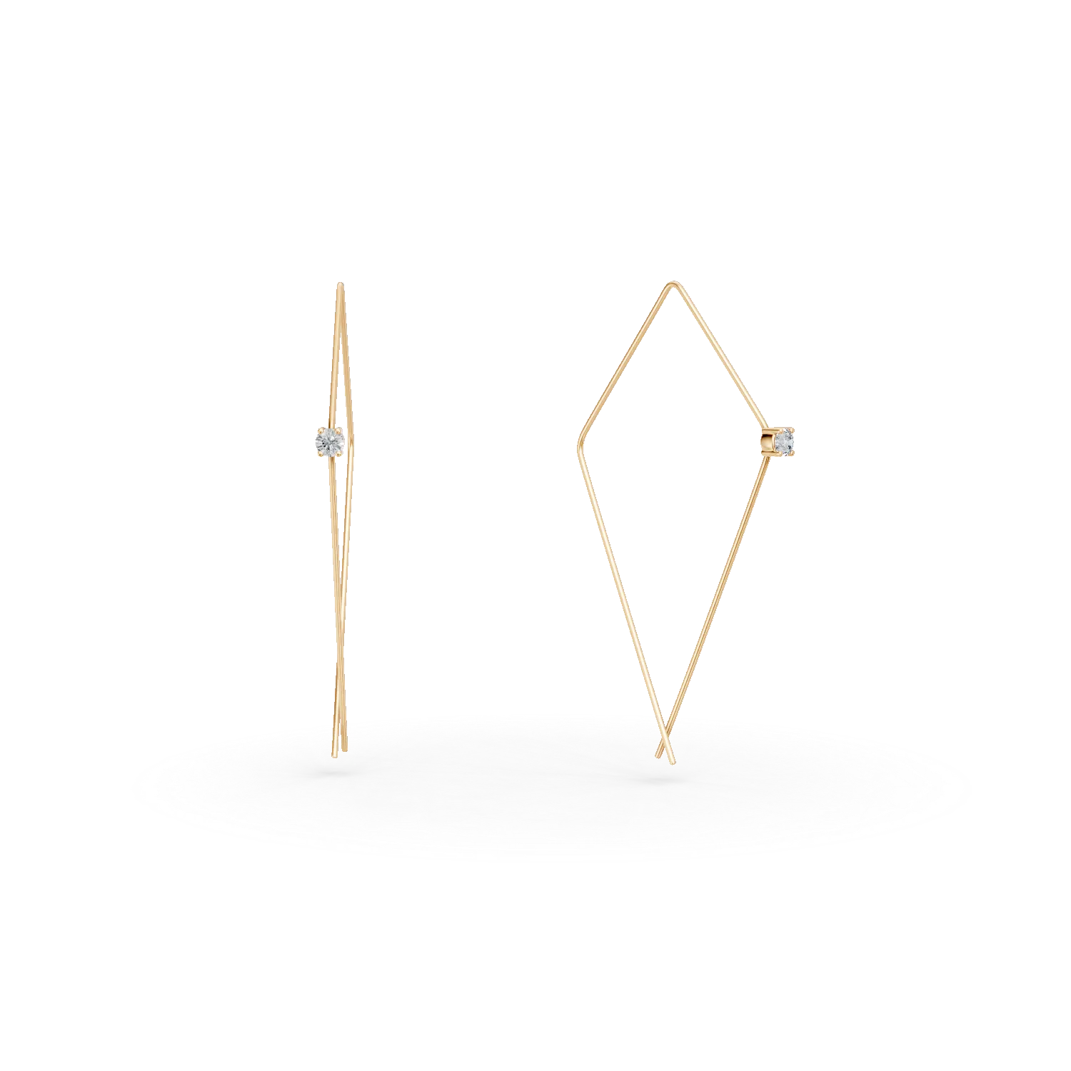 Cercei geometrici din aur galben cu diamante de 0.08ct create in laborator Apparel & Accessories > Jewelry > Earrings DAAR 2 Cercei geometrici din aur galben cu diamante de 0.08ct create in laborator Apparel & Accessories > Jewelry > Earrings DAAR 2
