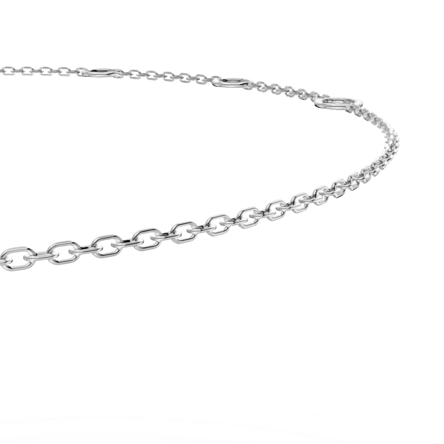 Bratara de mana si picior cu stelute din aur alb cu diamante de 0.04ct create in laborator