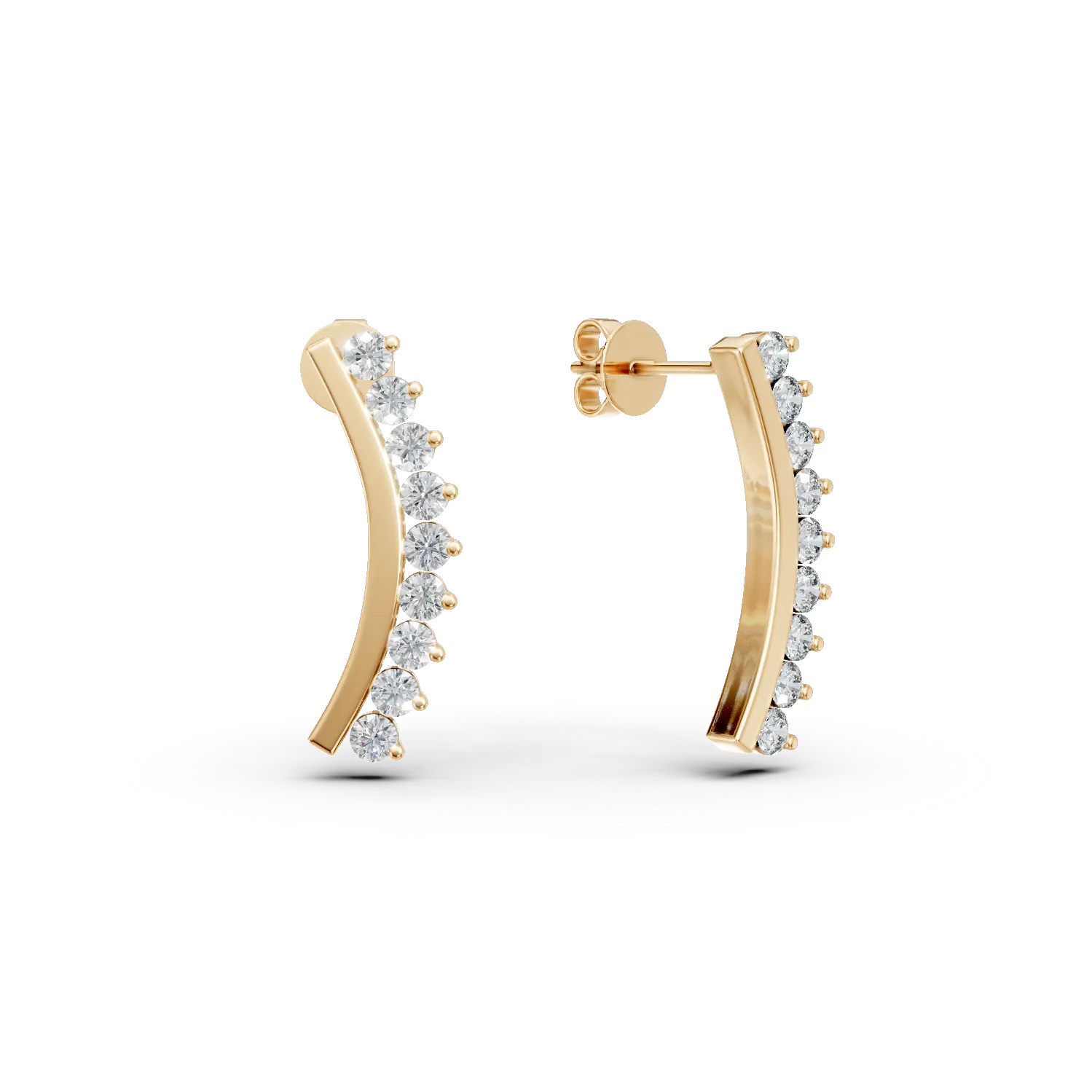 Cercei minimalisti din aur galben cu diamante de 0.1ct create in laborator Apparel & Accessories > Jewelry > Earrings DAAR 2 Cercei minimalisti din aur galben cu diamante de 0.1ct create in laborator Apparel & Accessories > Jewelry > Earrings DAAR 2