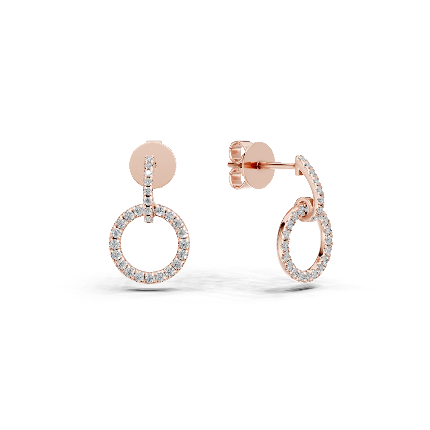 Cercei cerc din aur roz cu diamante de 0.2ct create in laborator Apparel & Accessories > Jewelry > Earrings DAAR 2 Cercei cerc din aur roz cu diamante de 0.2ct create in laborator Apparel & Accessories > Jewelry > Earrings DAAR 2