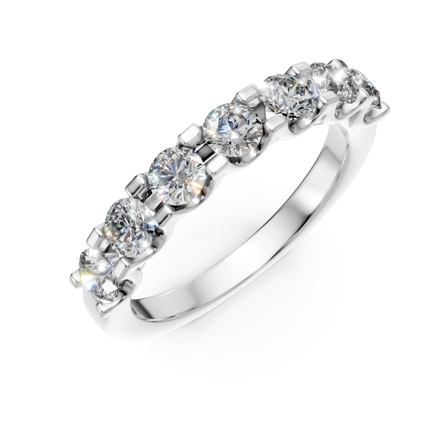 Inel semi eternity din aur alb cu diamante de 1ct create in laborator Apparel & Accessories > Jewelry > Rings DAAR 2 Inel semi eternity din aur alb cu diamante de 1ct create in laborator Apparel & Accessories > Jewelry > Rings DAAR 2