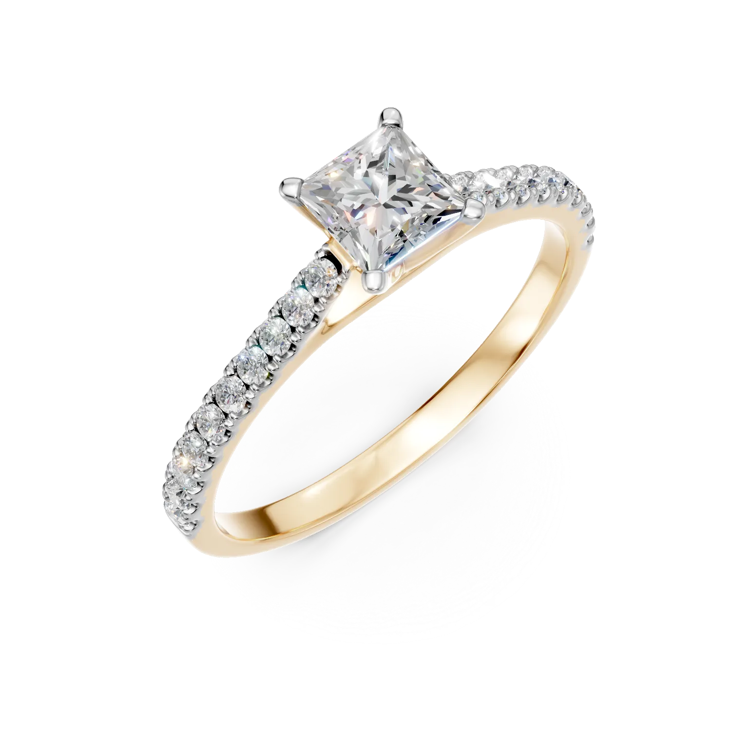 Inel de logodna din aur galben cu diamante de 0.7ct create in laborator Apparel & Accessories > Jewelry > Rings DAAR 2 Inel de logodna din aur galben cu diamante de 0.7ct create in laborator Apparel & Accessories > Jewelry > Rings DAAR 2