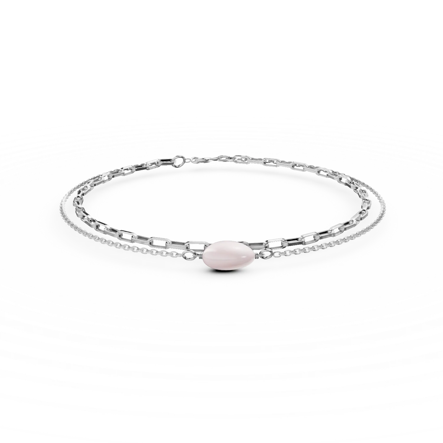 Bratara din argint cu pandantiv perla de cultura