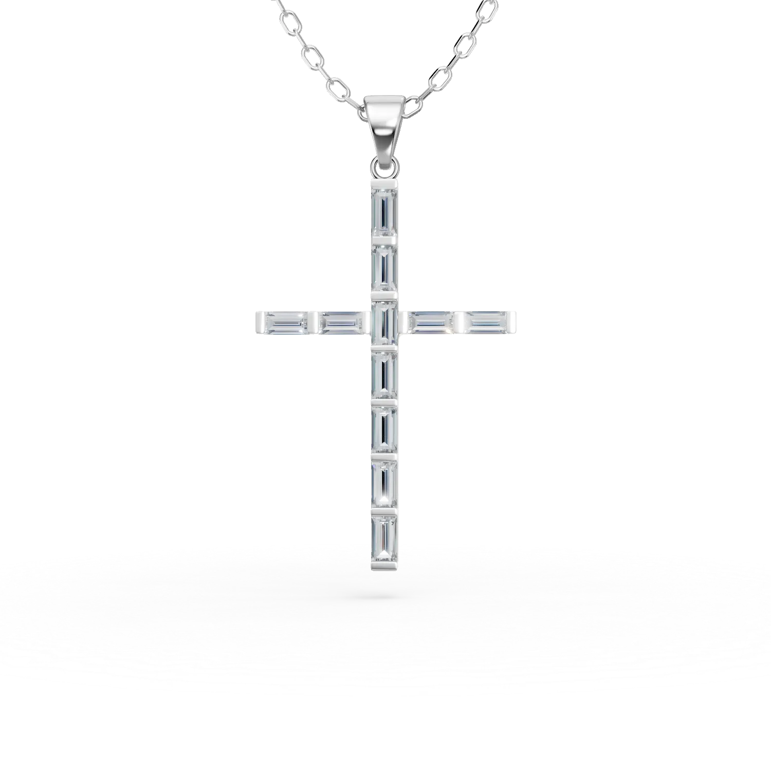 Lant cu pandantiv cruciulita din argint cu zirconii