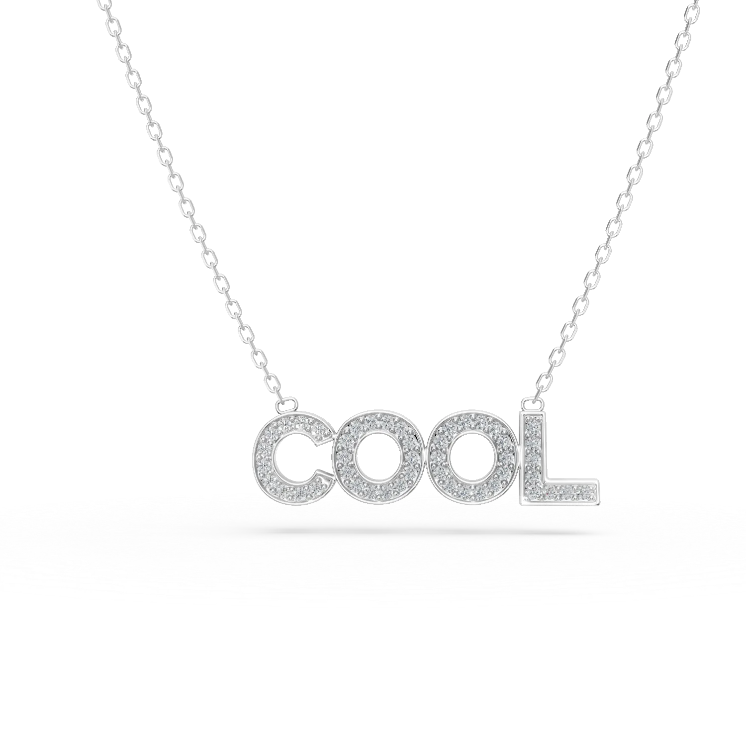 Lant cu pandantiv cool din argint cu zirconii