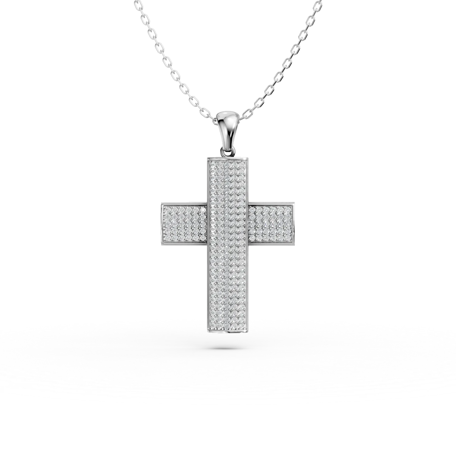 Lant cu pandantiv cruciulita din argint cu zirconii