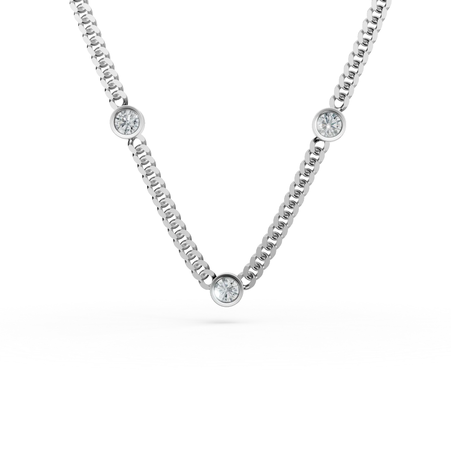 Colier din argint cu zirconii