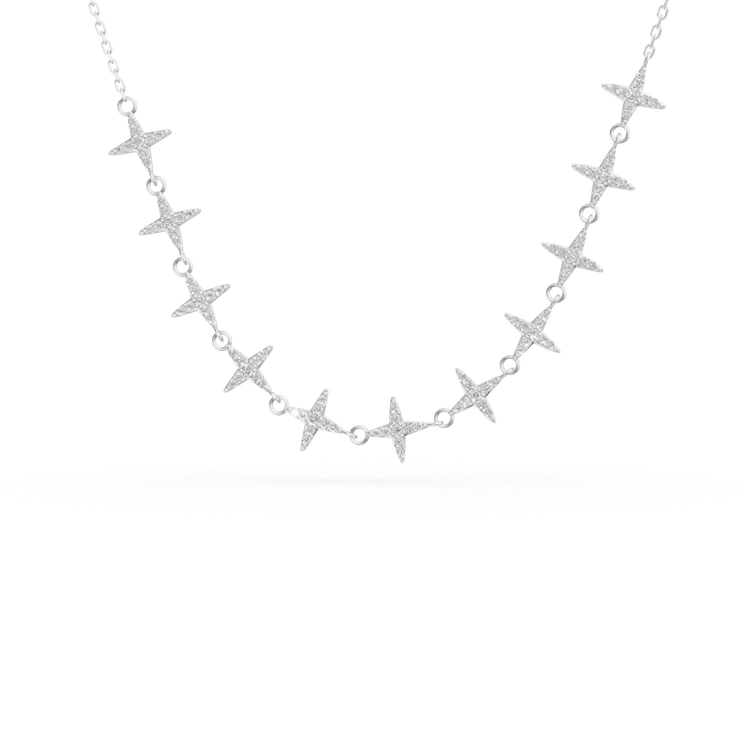 Colier cu pandantive cruciulita din argint cu zirconii