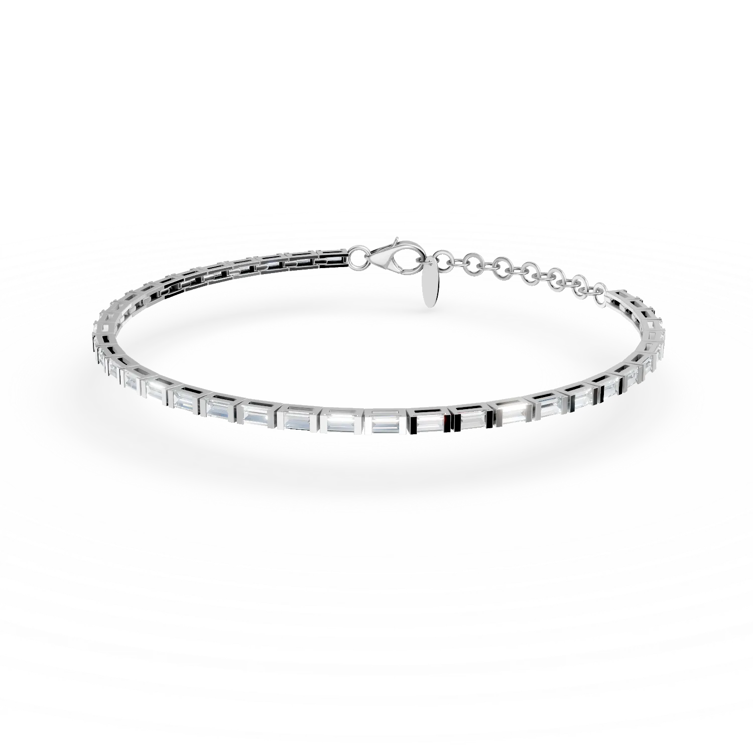 Bratara tennis din argint cu zirconii