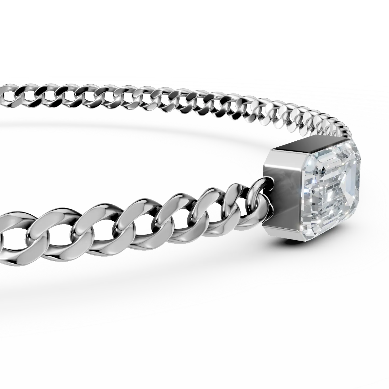 Bratara din argint cu zirconia solitaire
