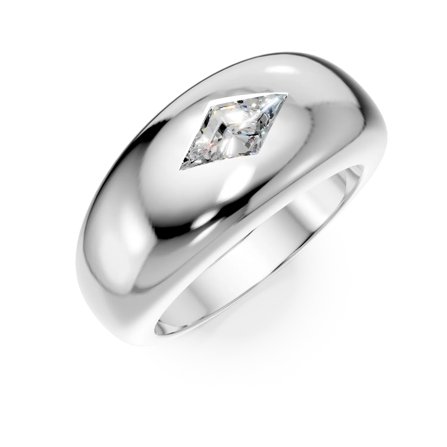 Inel din argint cu zirconia solitaire