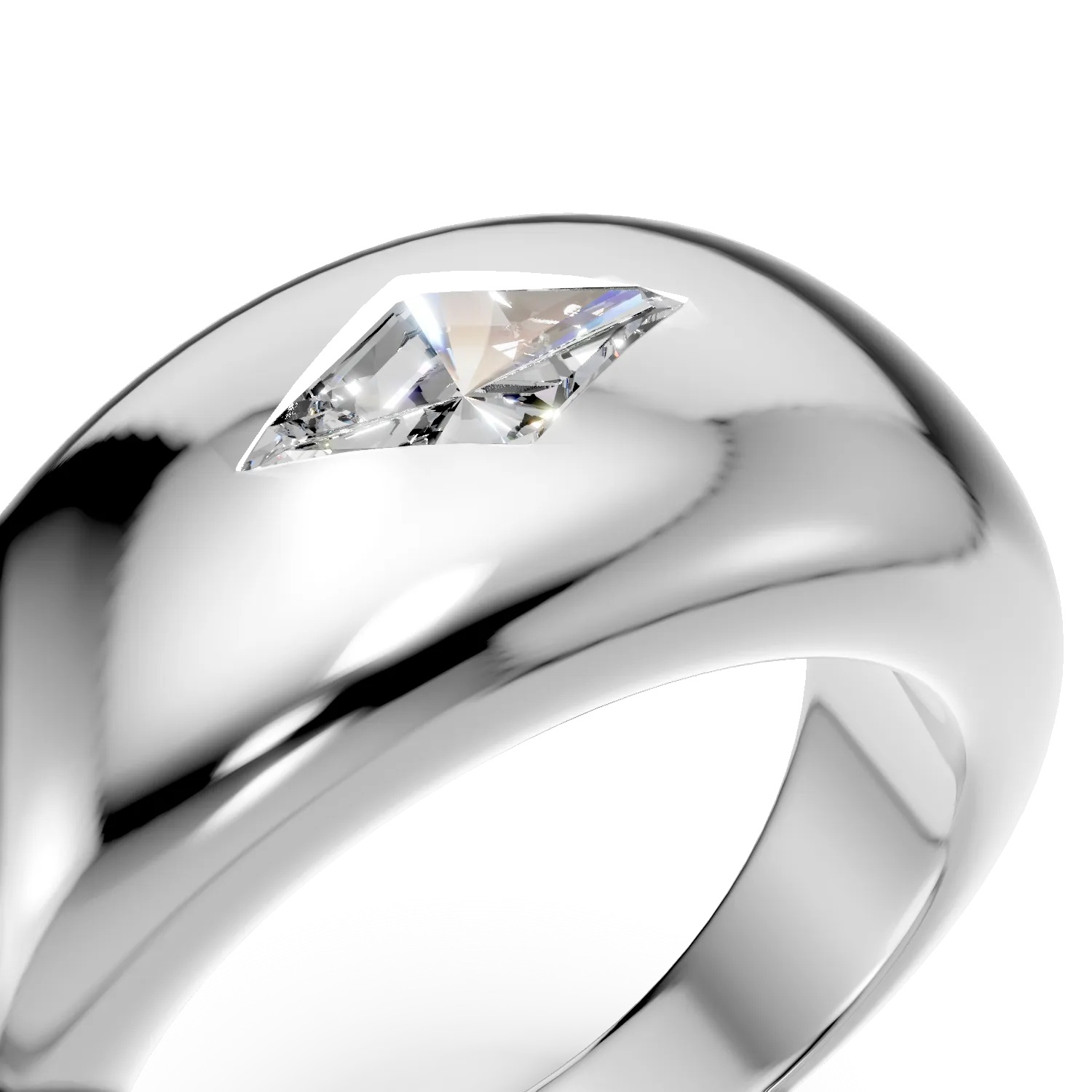 Inel din argint cu zirconia solitaire