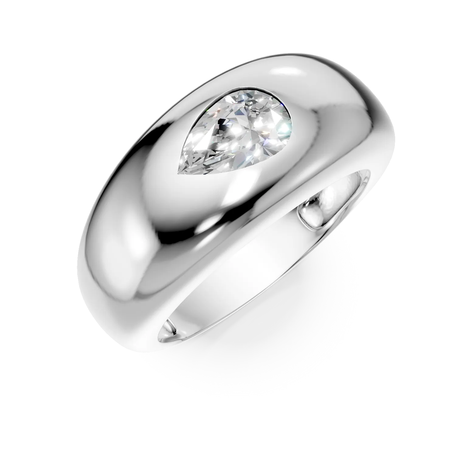 Inel din argint cu zirconia solitaire