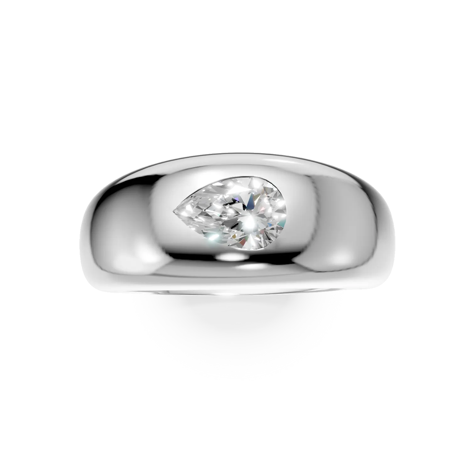 Inel din argint cu zirconia solitaire