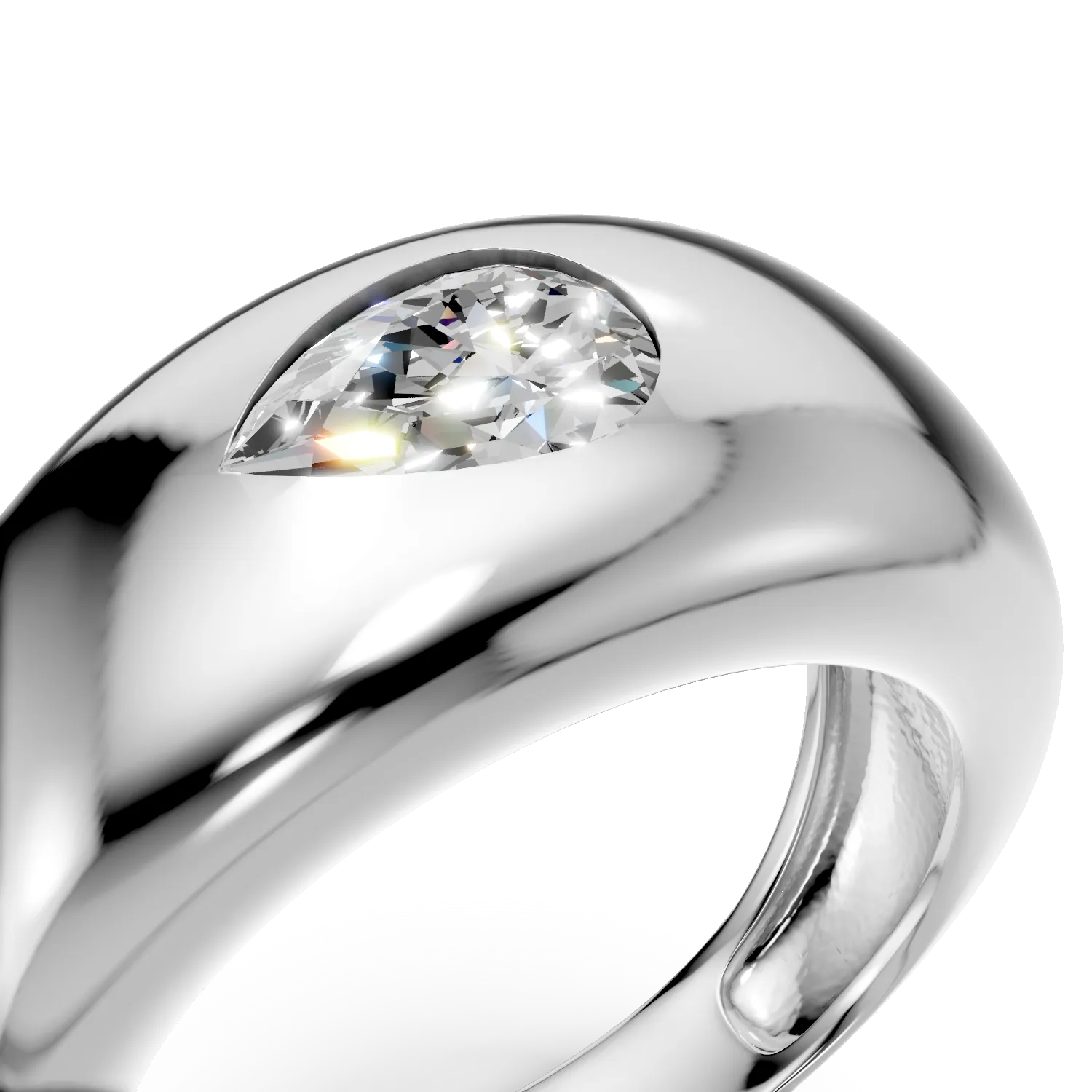 Inel din argint cu zirconia solitaire