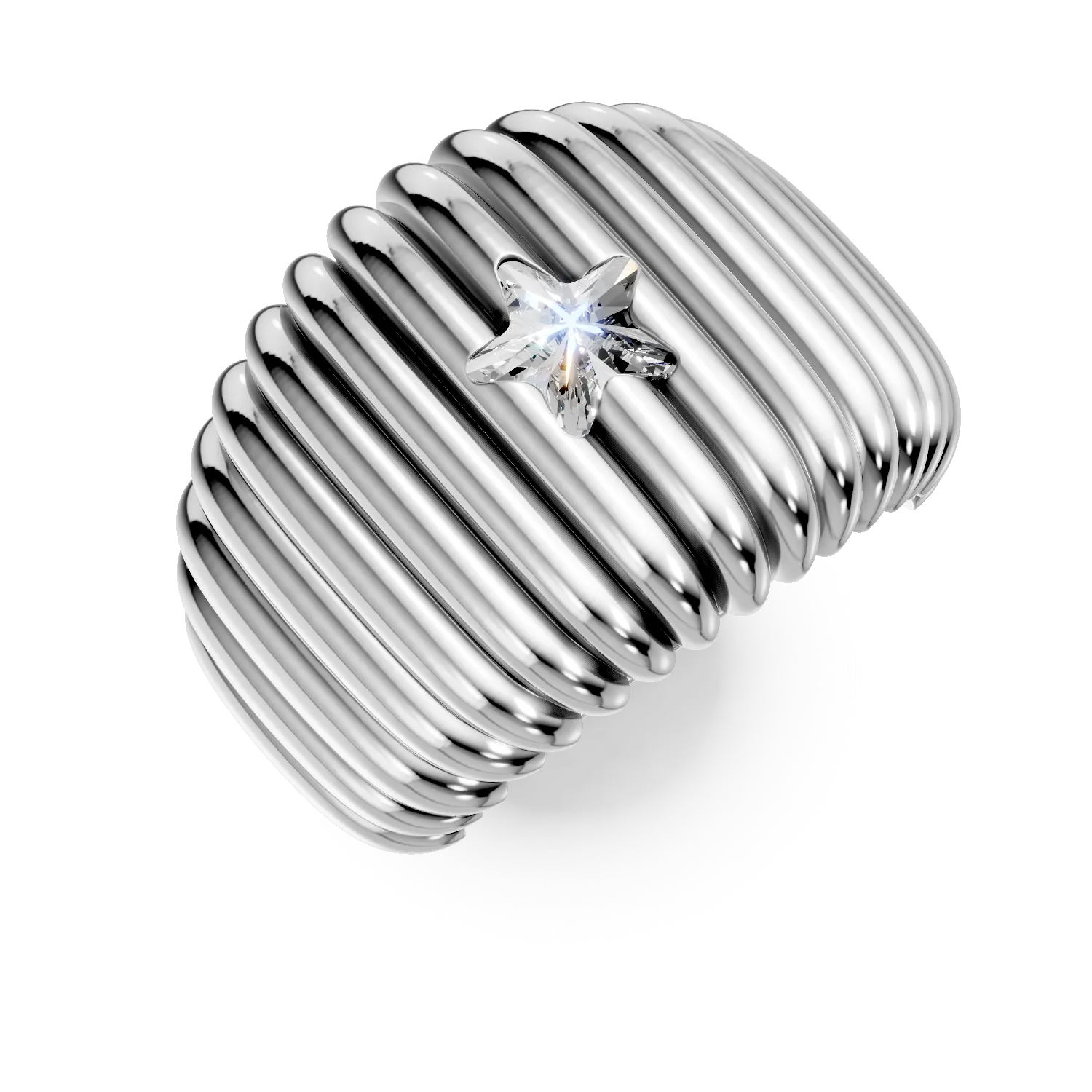 Inel din argint cu zirconia stea