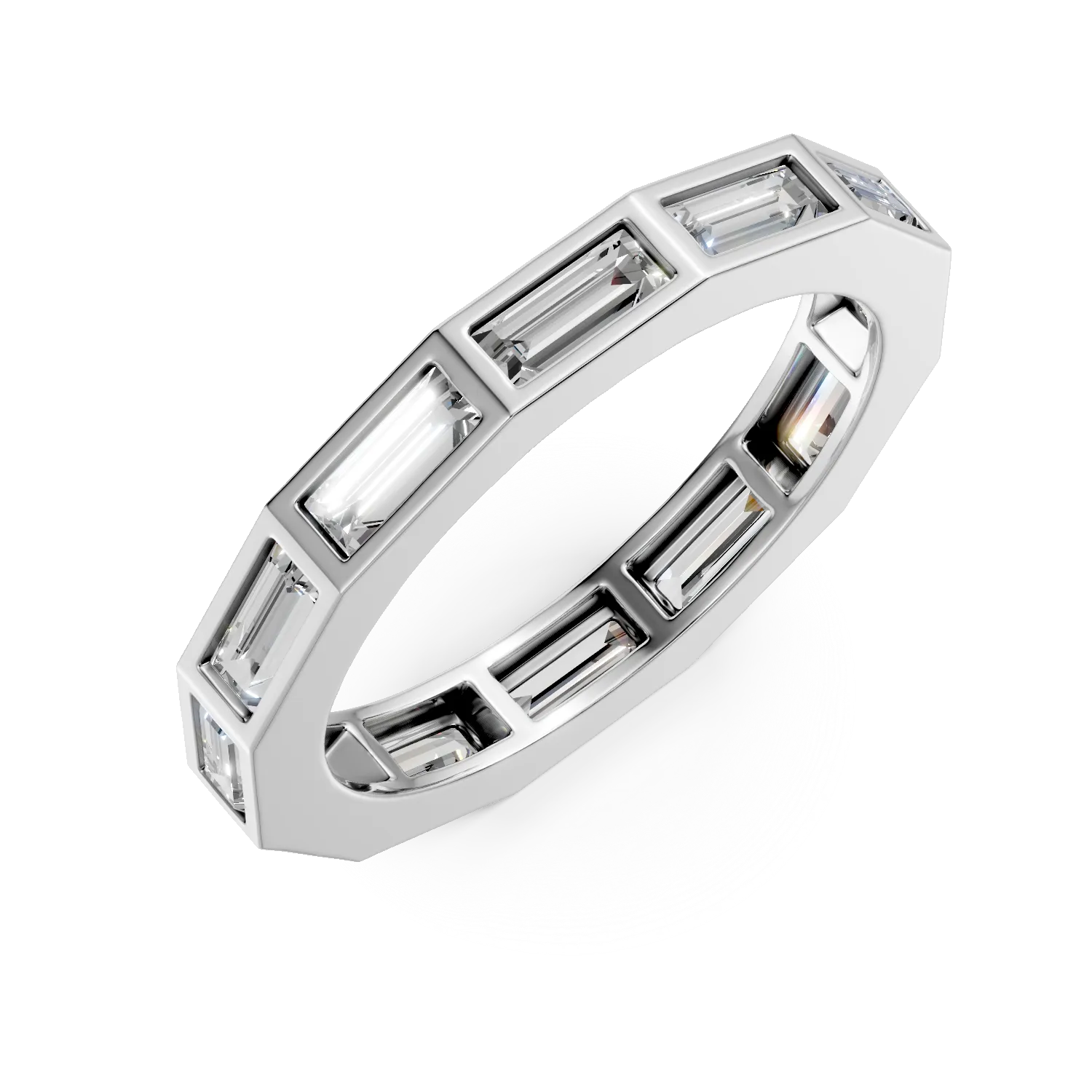 Inel eternity din argint cu zirconii