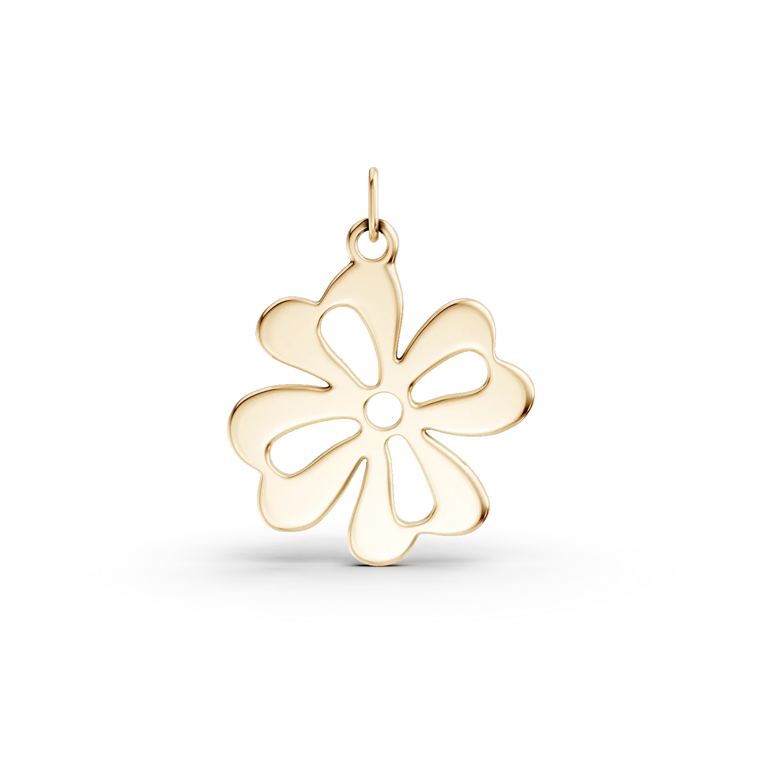 Pandantiv trifoi din aur galben