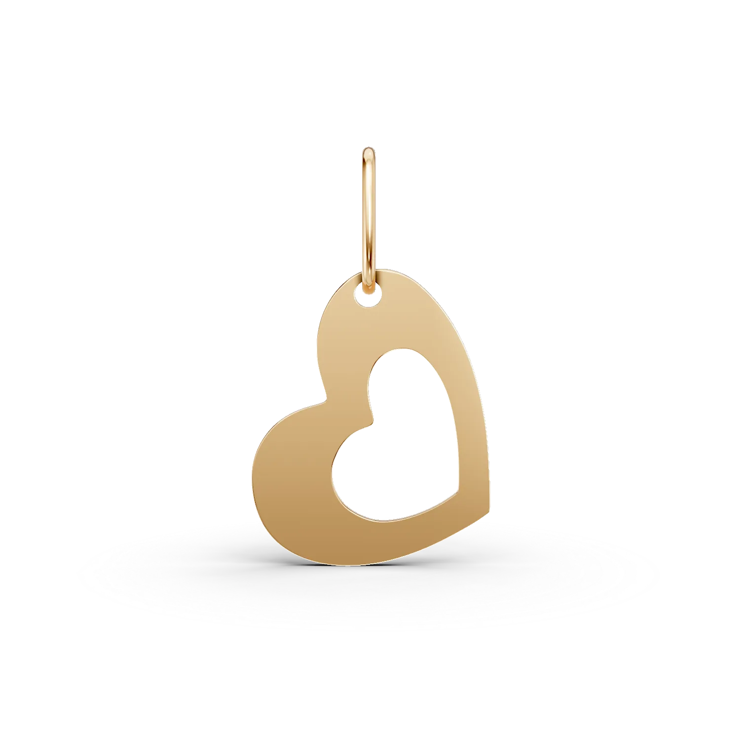 Pandantiv inima din aur galben