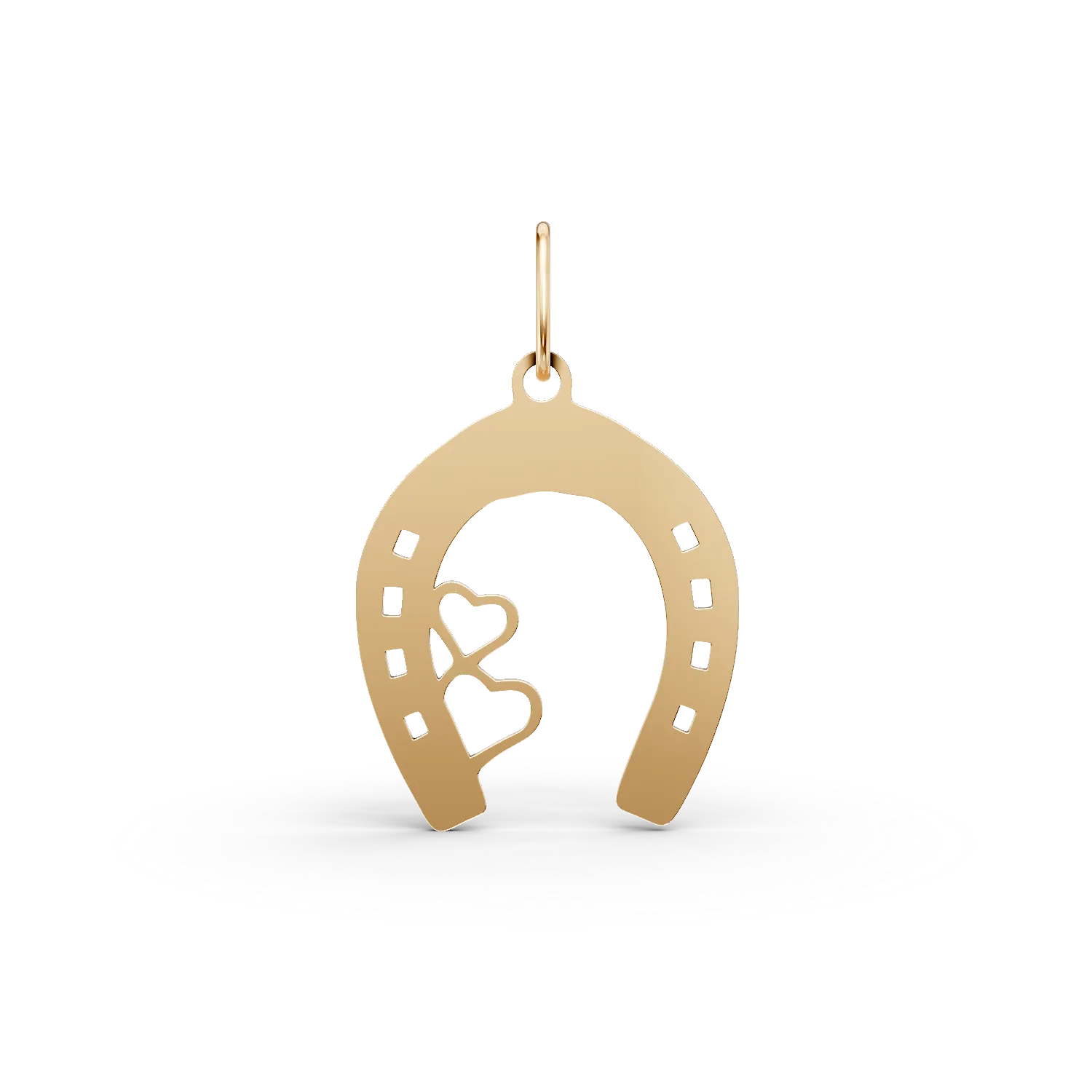 Pandantiv potcoava din aur galben