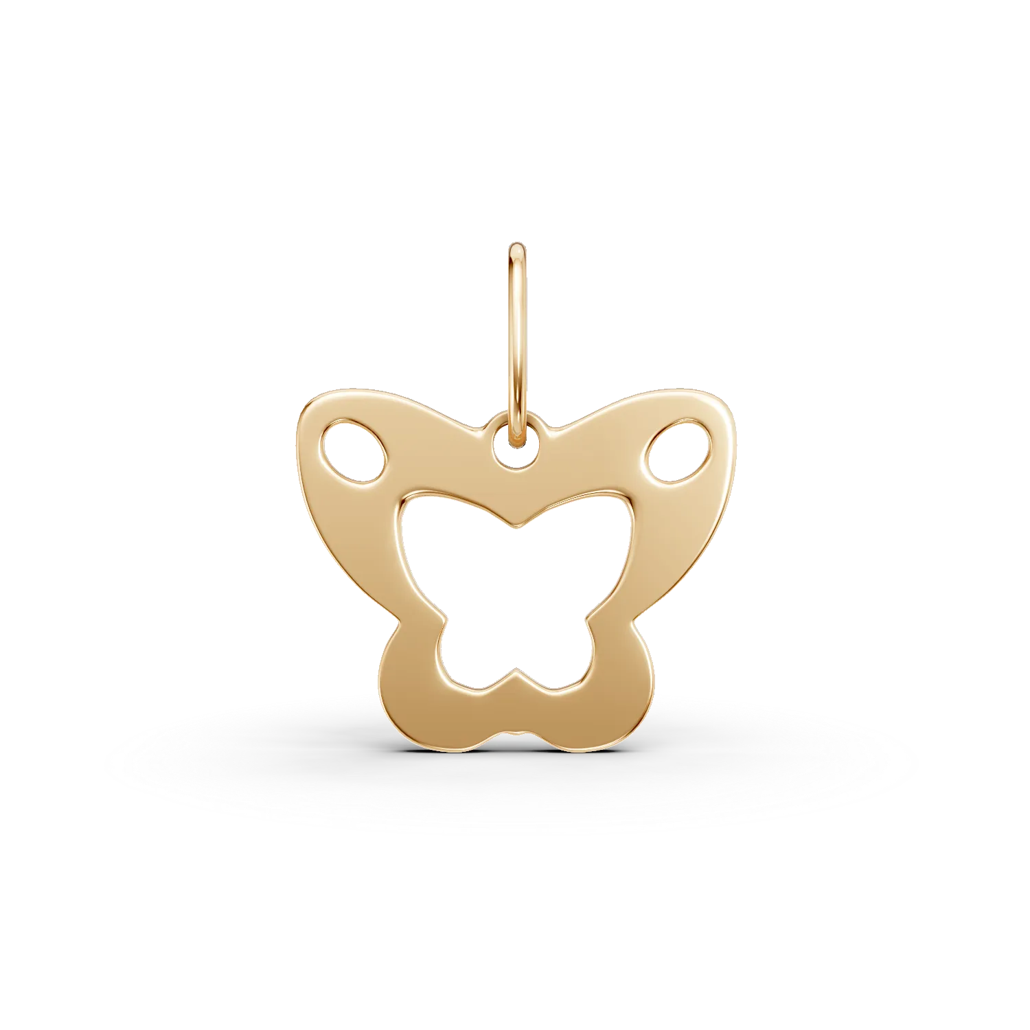 Pandantiv fluture din aur galben