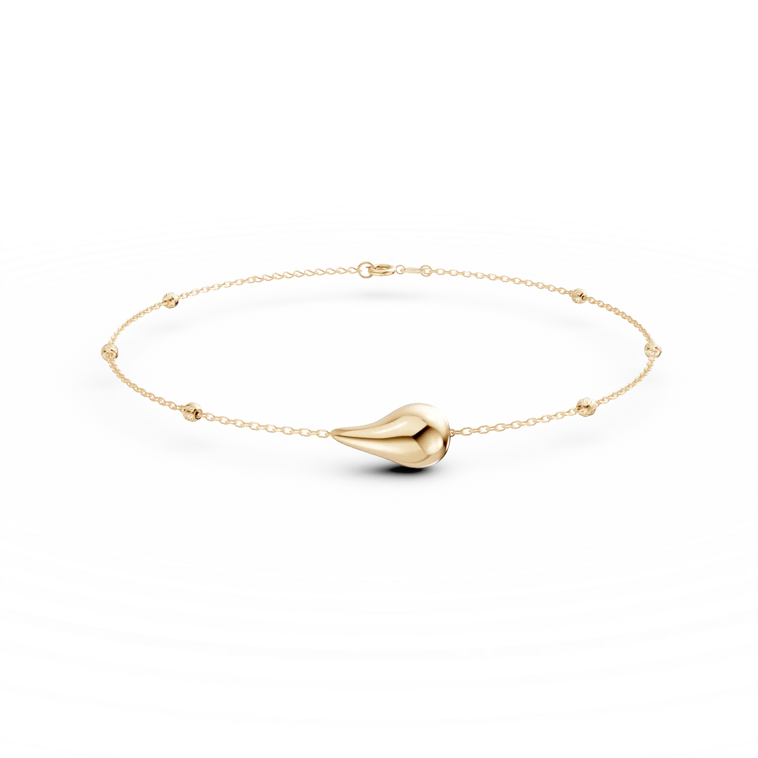 Bratara cu pandantiv minimalist din aur galben