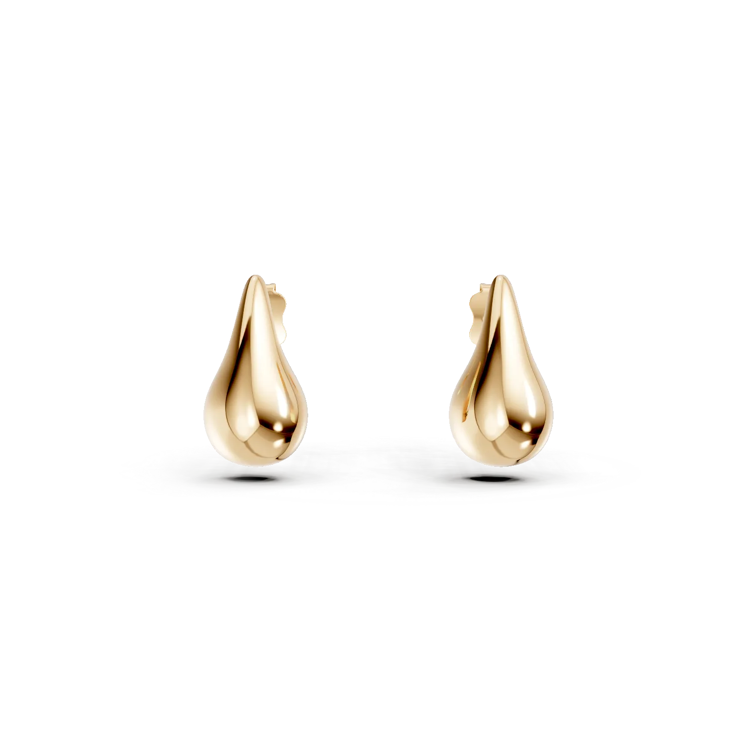 Cercei minimalisti din aur galben