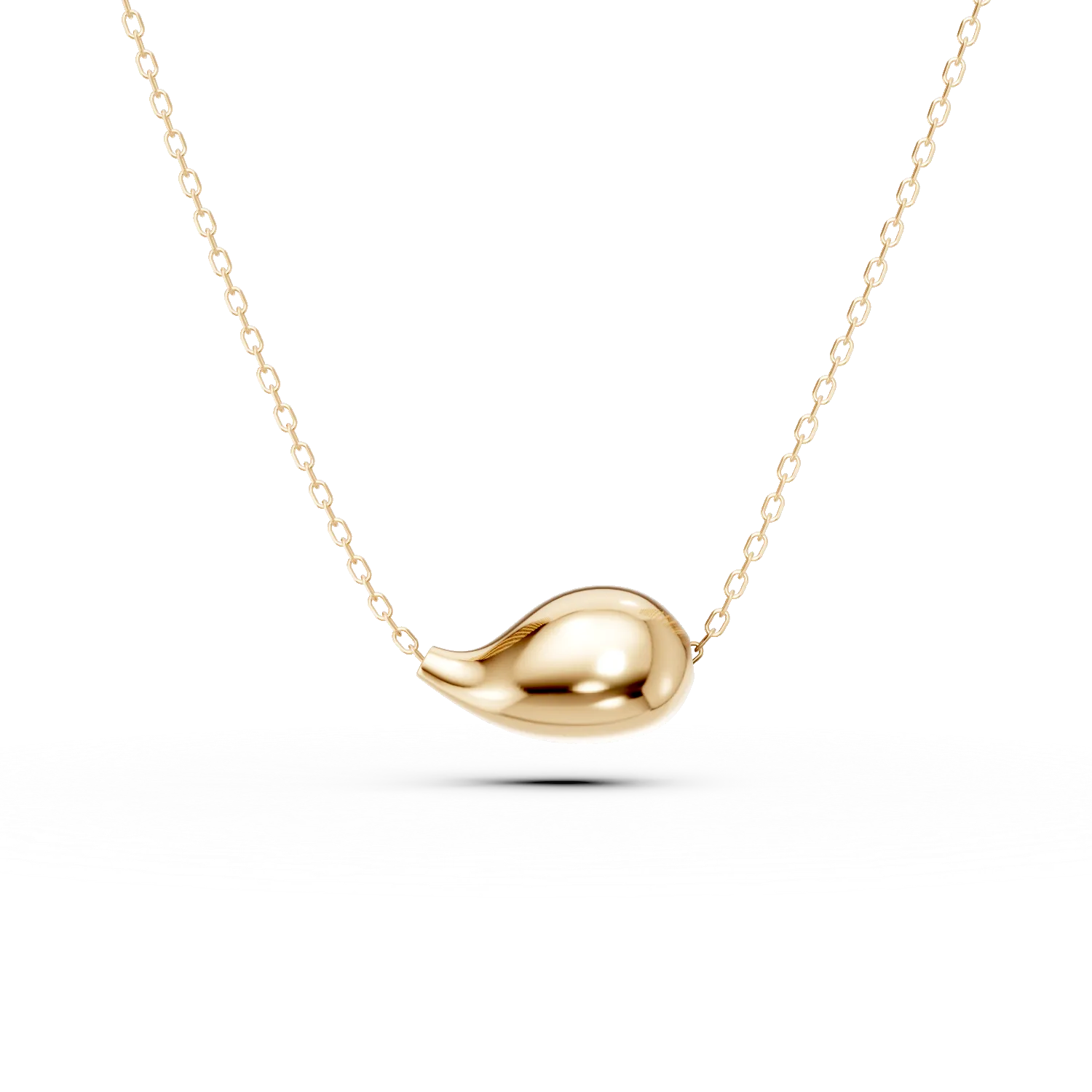 Lant cu pandantiv minimalist din aur galben