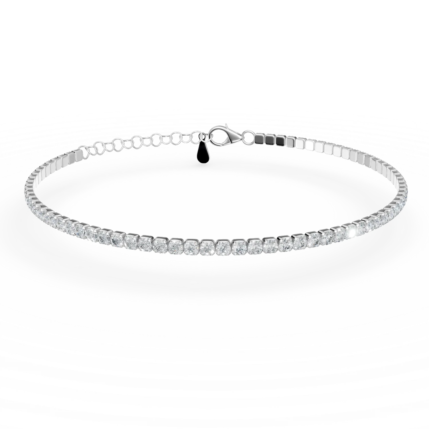 Bratara tennis din argint cu zirconii