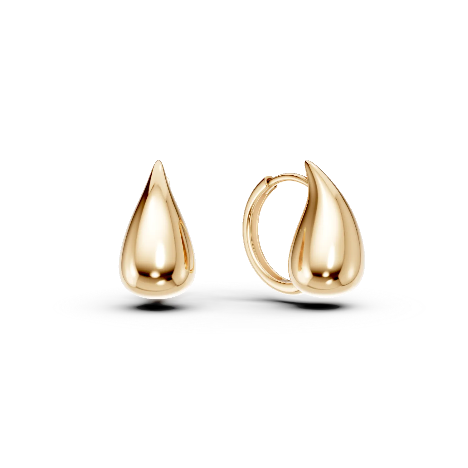 Cercei lacrima din aur galben
