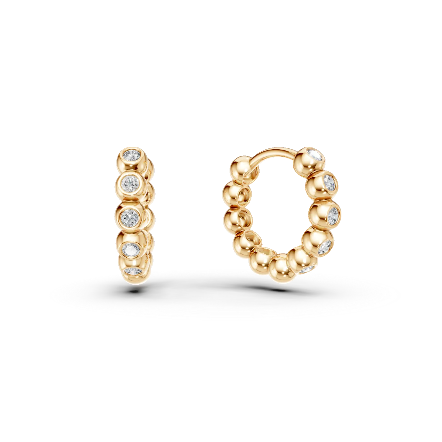 Cercei creole din aur galben