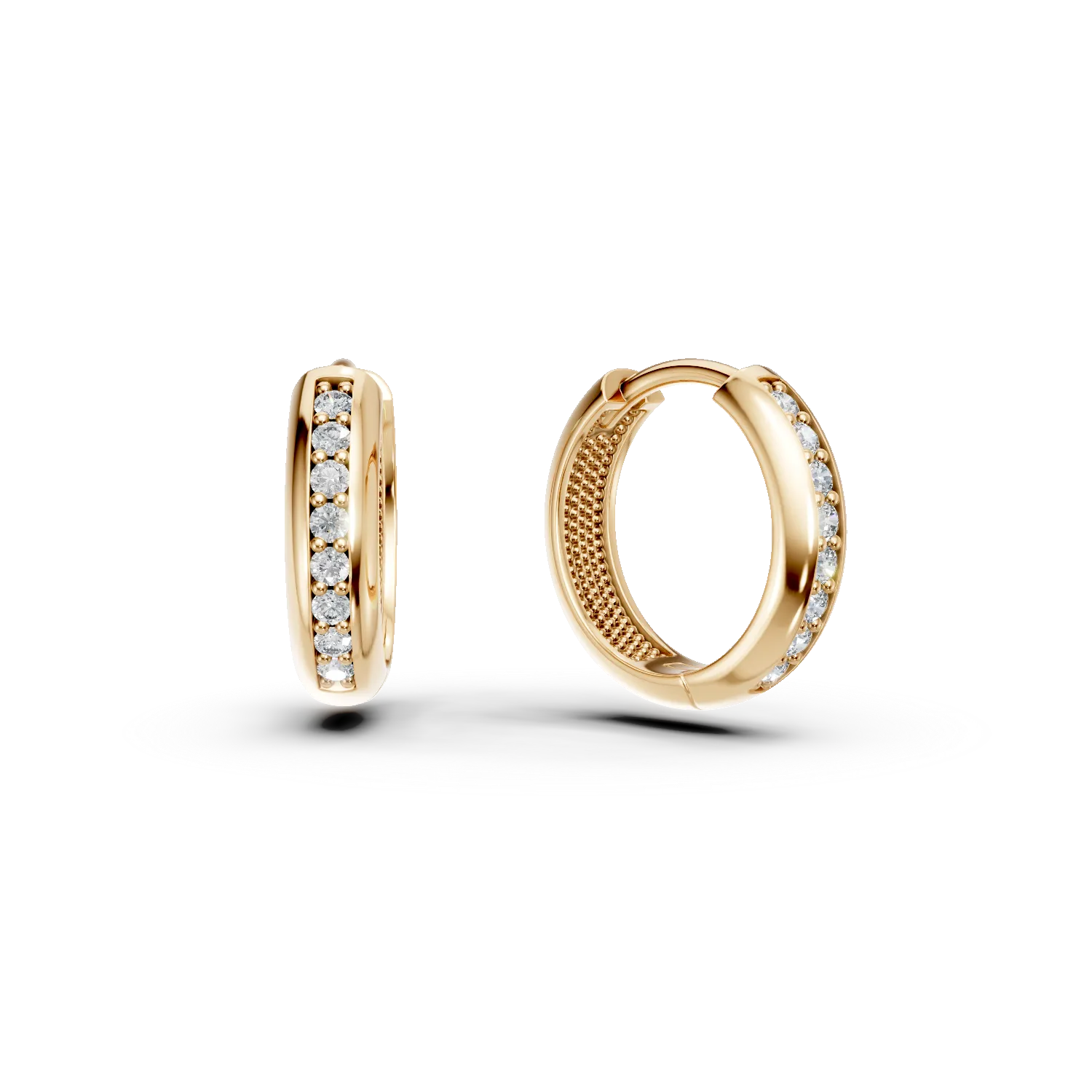 Cercei creole din aur galben cu zirconii Apparel & Accessories > Jewelry > Earrings DAAR 2 Cercei creole din aur galben cu zirconii Apparel & Accessories > Jewelry > Earrings DAAR 2