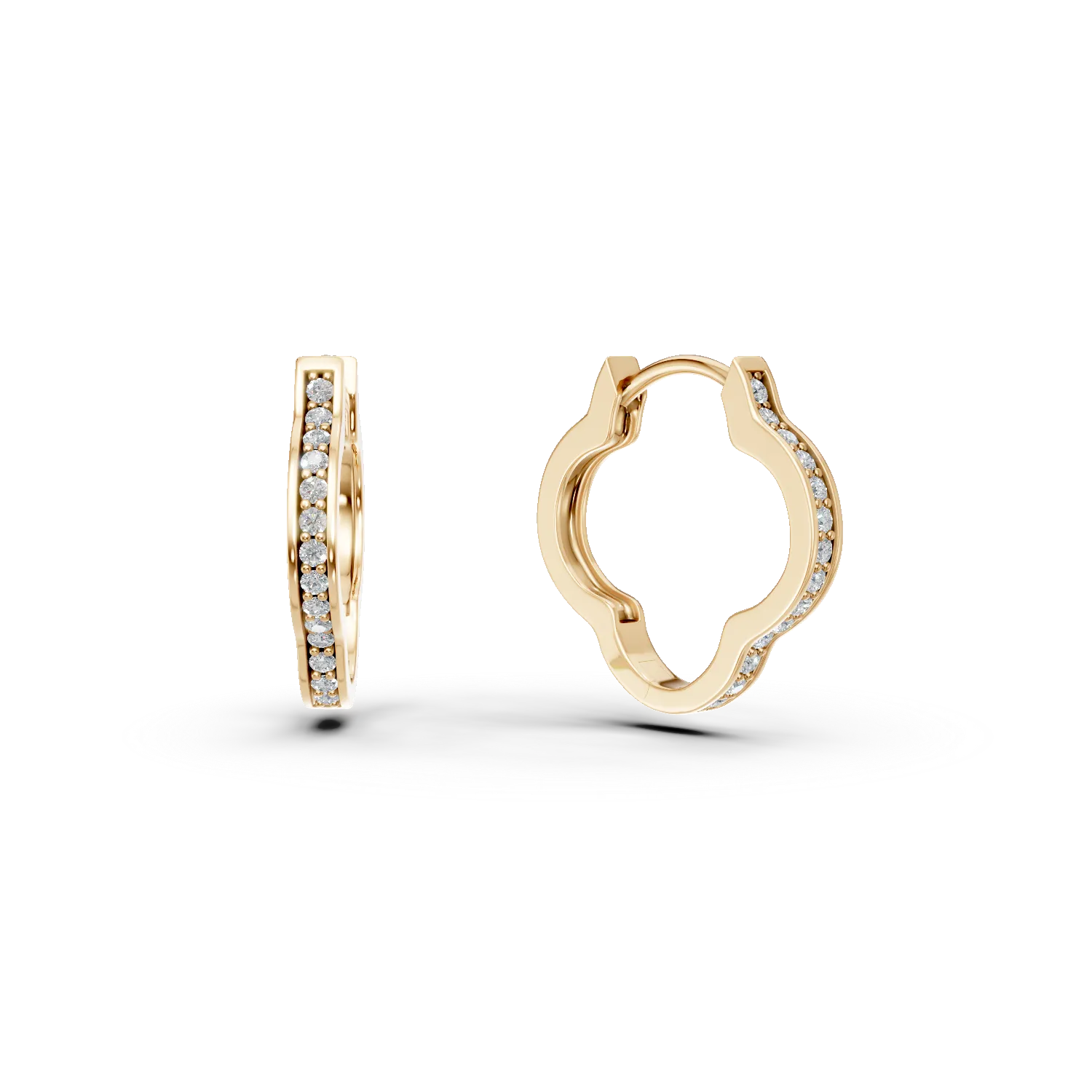 Cercei geometrici din aur galben cu zirconii Apparel & Accessories > Jewelry > Earrings DAAR 2 Cercei geometrici din aur galben cu zirconii Apparel & Accessories > Jewelry > Earrings DAAR 2